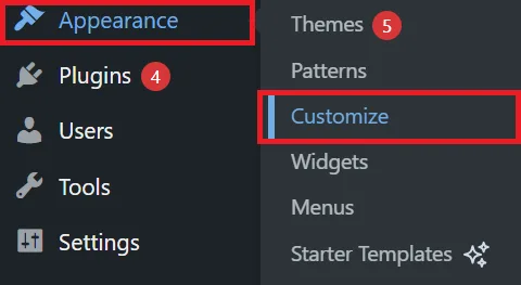 wordpress-appearance-customise-screen